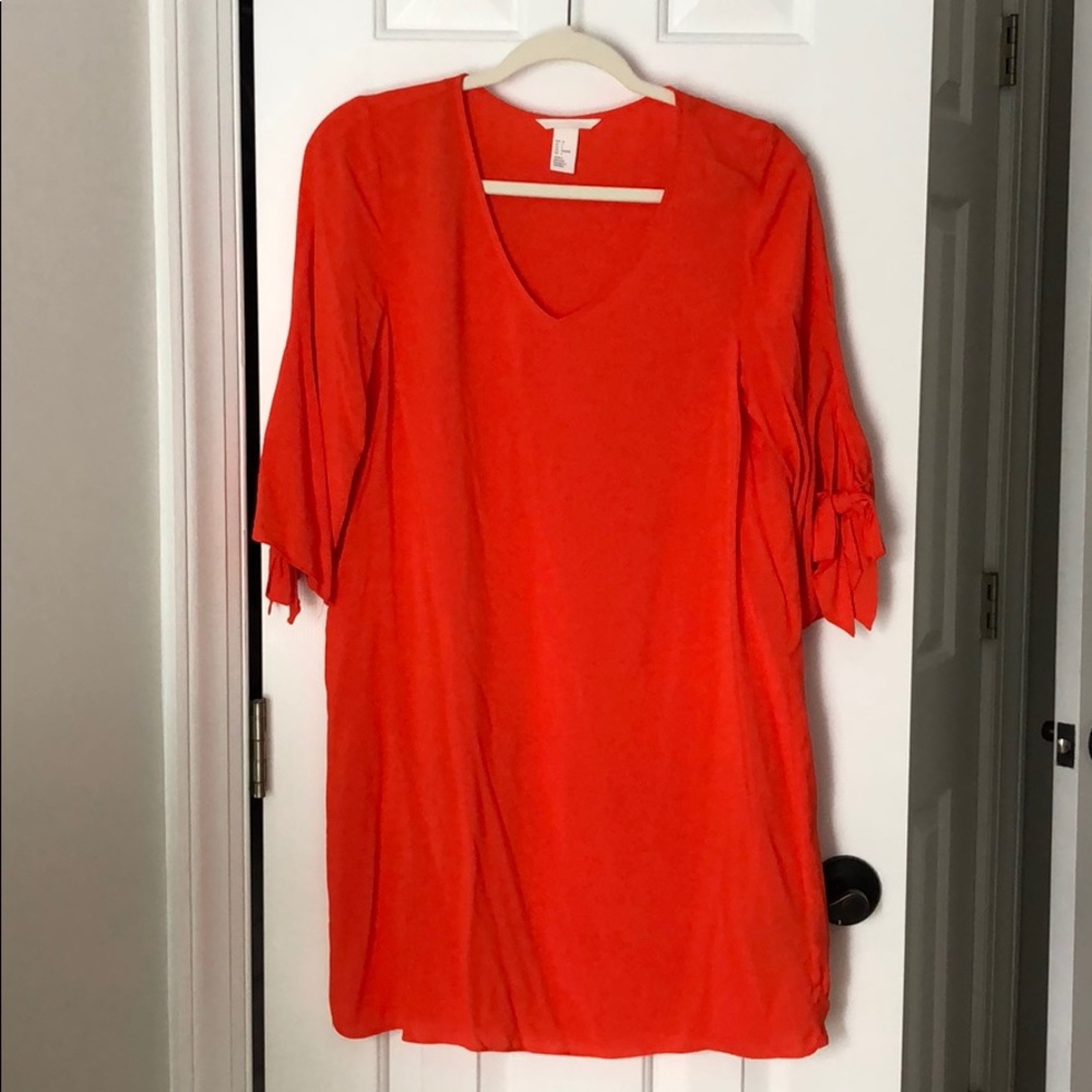 H&M orange shift dress